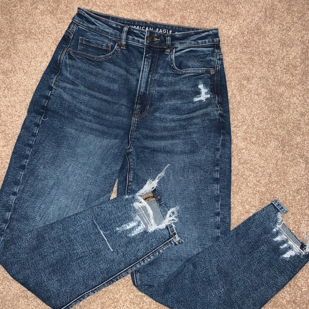 American Eagle Acid Wash Highest Rise Mom Jeans
